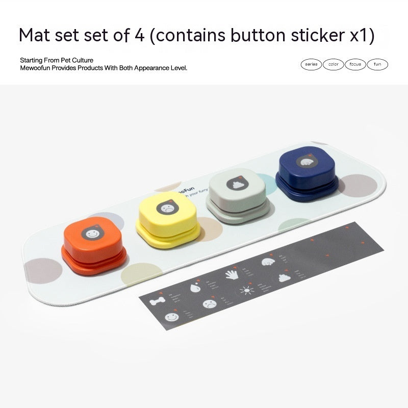 Smart Recordable Pet Talking Button – One-Click Voice Training Toy for Cats & Dogs (4 Colors)