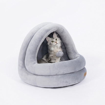 High-Quality Cat House Bed | Cozy Enclosed Cat Sofa Mat for Kittens & Indoor Cats – Warm, Soft & Comfortable