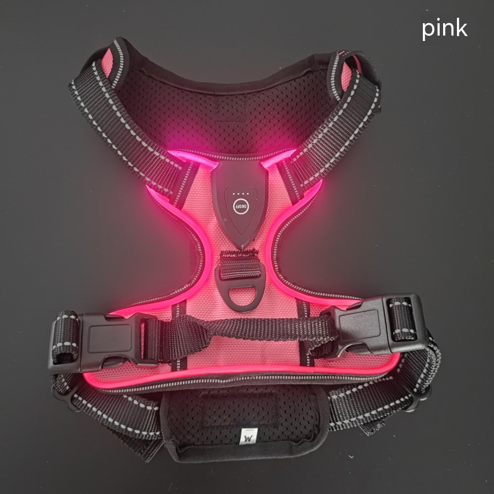 LED Luminous Pet Safety Vest for Dogs & Cats | Adjustable Night Walking Vest for Visibility & Accident Prevention