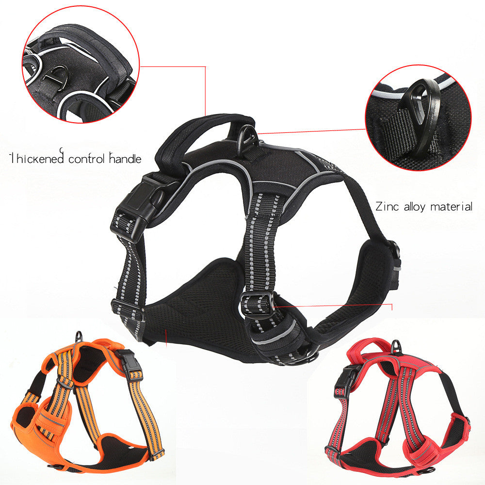 No-Pull Breathable Dog Harness with Reflective Strips | Comfortable Control Vest for Daily Walking & Training