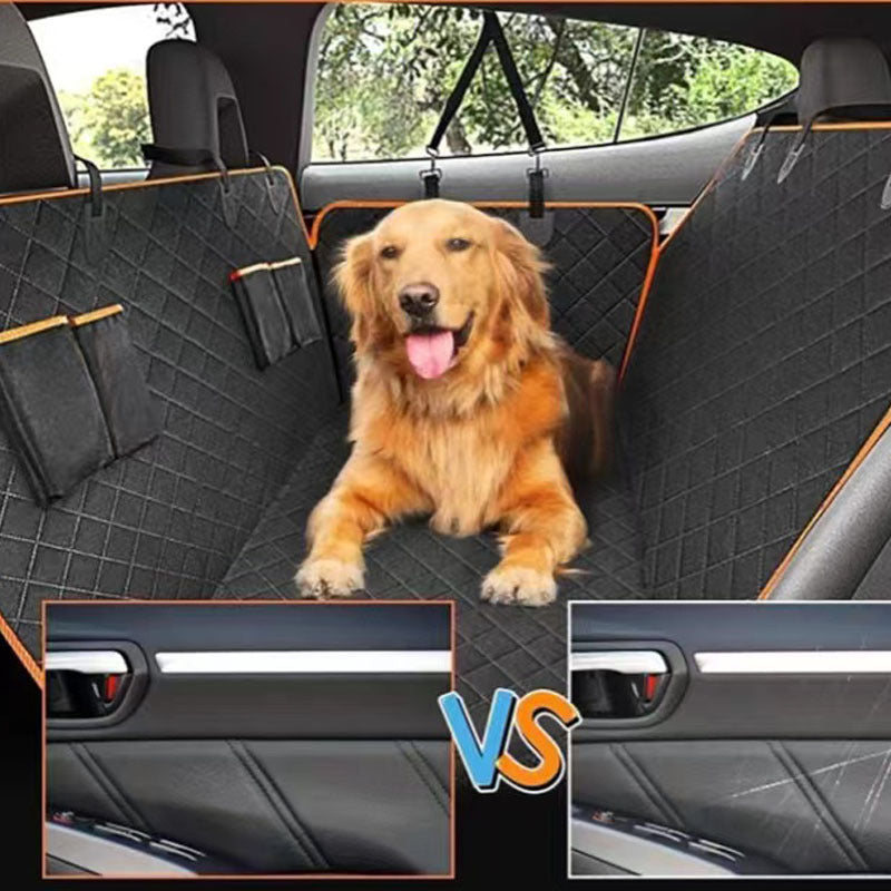 Oxford Cloth Car Rear Seat Pet Mat | Waterproof & Anti-Dirty Dog Seat Cover for Travel