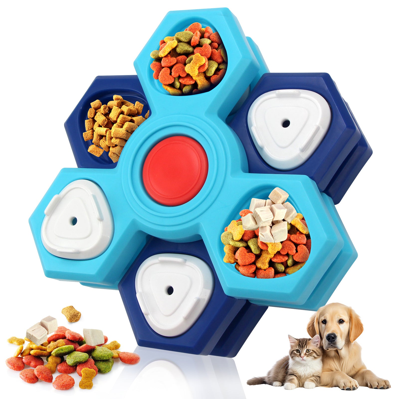 4-Layer Slow Feeder Puzzle Dog Bowl | Interactive Anti-Gulping Food Bowl for Healthy Digestion & Mental Stimulation