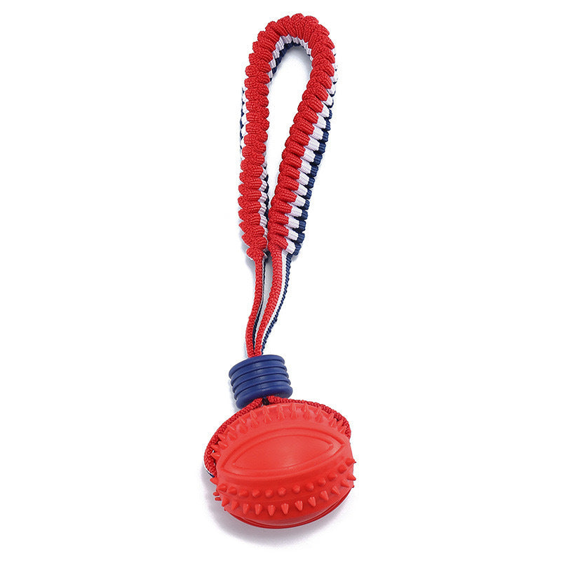 Dog Ball with Rope Toy | Tough Interactive Tug & Fetch Toy for Small & Medium Dogs – Durable Non-Toxic Chew Ball