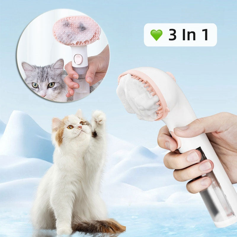 3-in-1 Pet Steam Grooming Brush – Steam Cleaning, Detangling & Hair Removal Comb