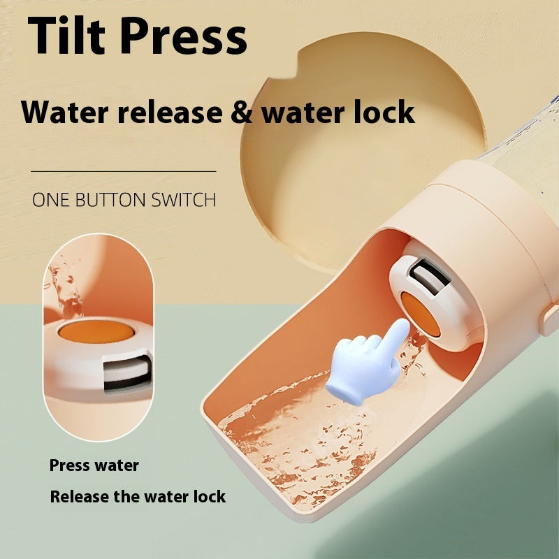 2-in-1 Travel Dog Water Bottle & Food Feeder | Portable Leak-Proof Pet Water Dispenser for Outdoor Walking, Hiking & Travel