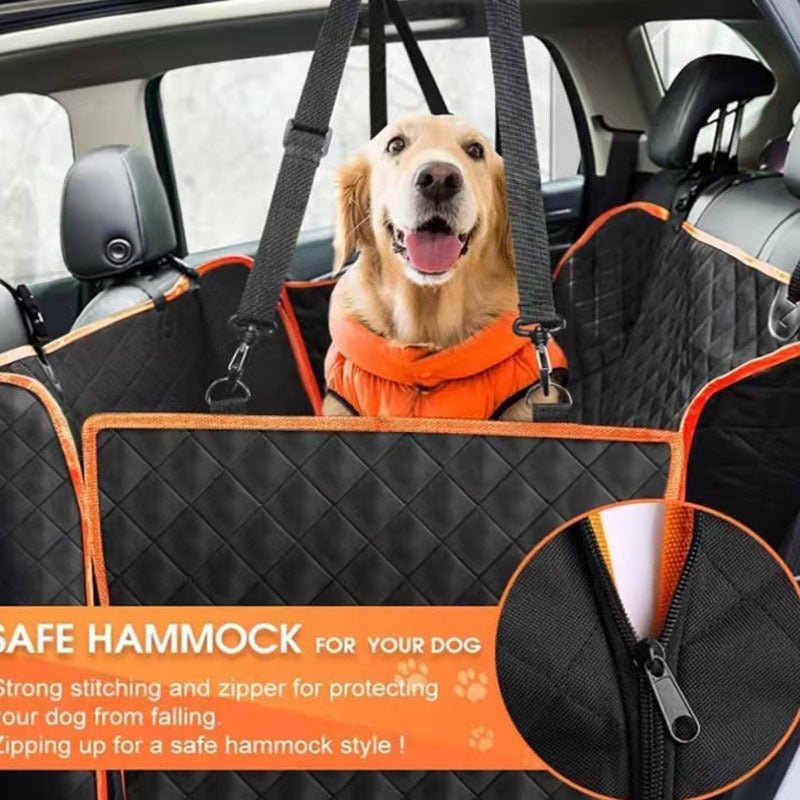 Oxford Cloth Car Rear Seat Pet Mat | Waterproof & Anti-Dirty Dog Seat Cover for Travel