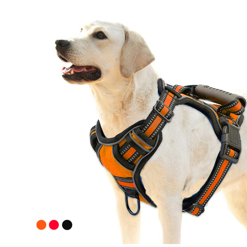 No-Pull Breathable Dog Harness with Reflective Strips | Comfortable Control Vest for Daily Walking & Training