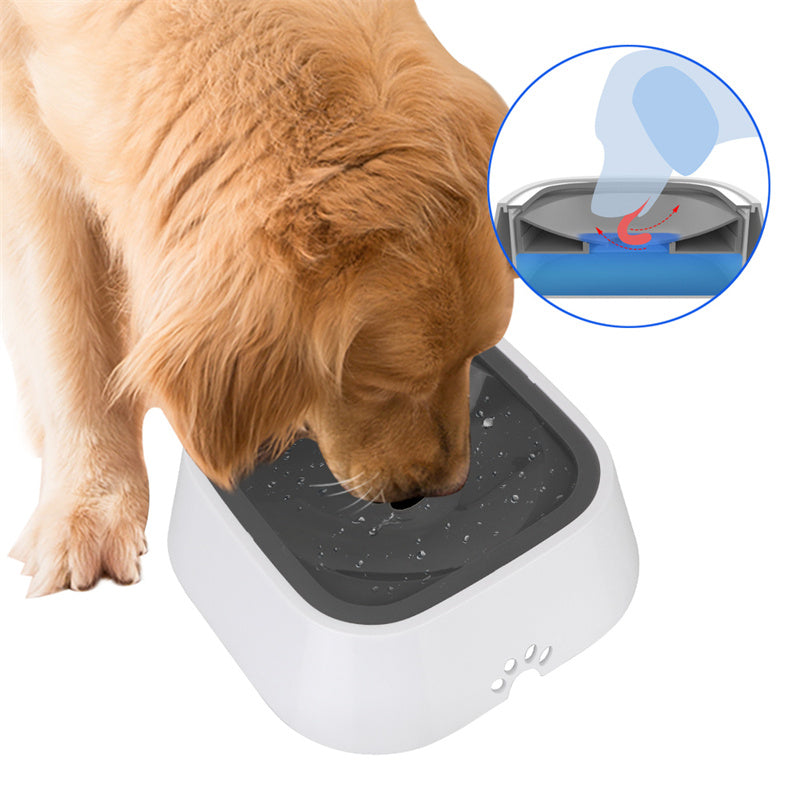 1.5L Anti-Spill Floating Water Bowl for Dogs & Cats | Slow Drinking, No-Splash Pet Water Feeder